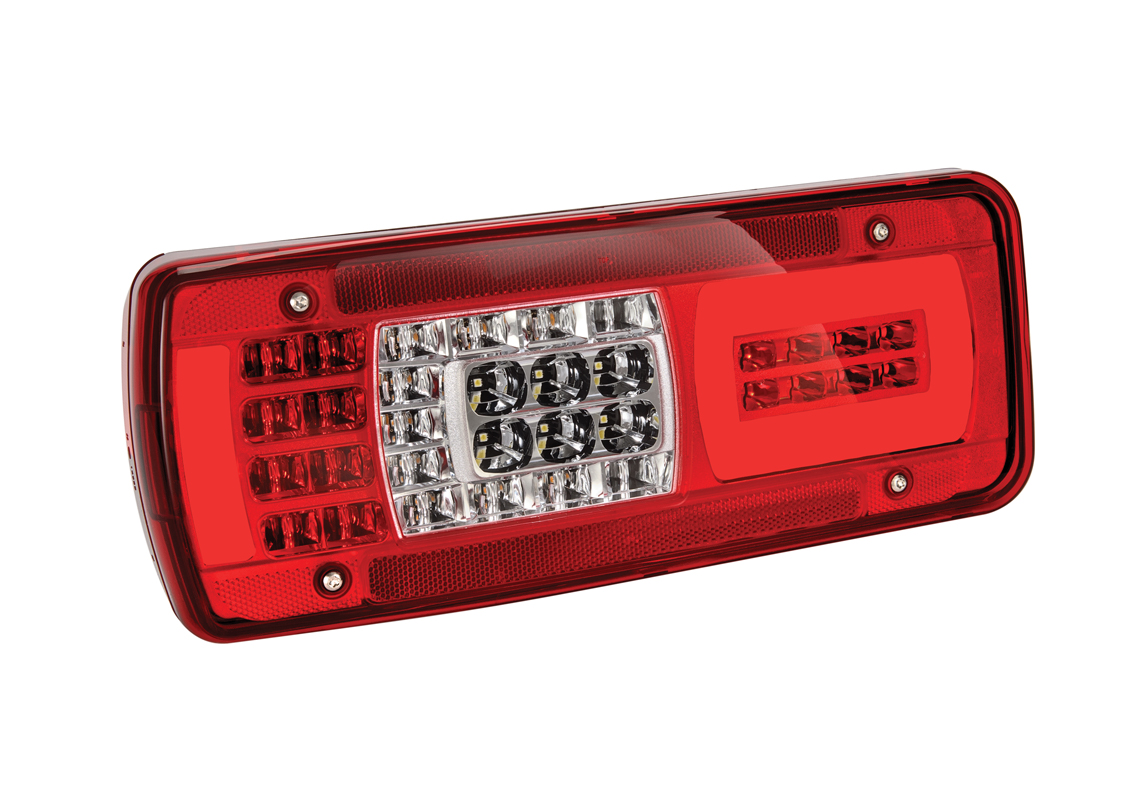 Rear lamp LED Left, License plate, HDSCS 8 pin side conn IVECO  