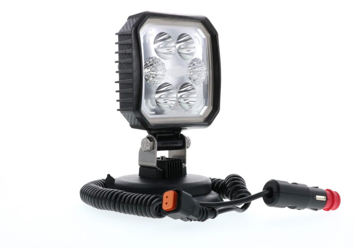 LED Arbeitsscheinwerfer CARBONLUX Quadrat 110X110mm mit Magnetfuss 