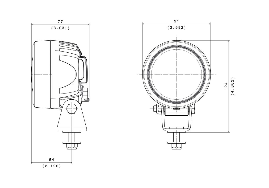 LAMPADA DA LAVORO LED ROTONDA 12V 24V LUCE DI INONDAZIONE CAMION