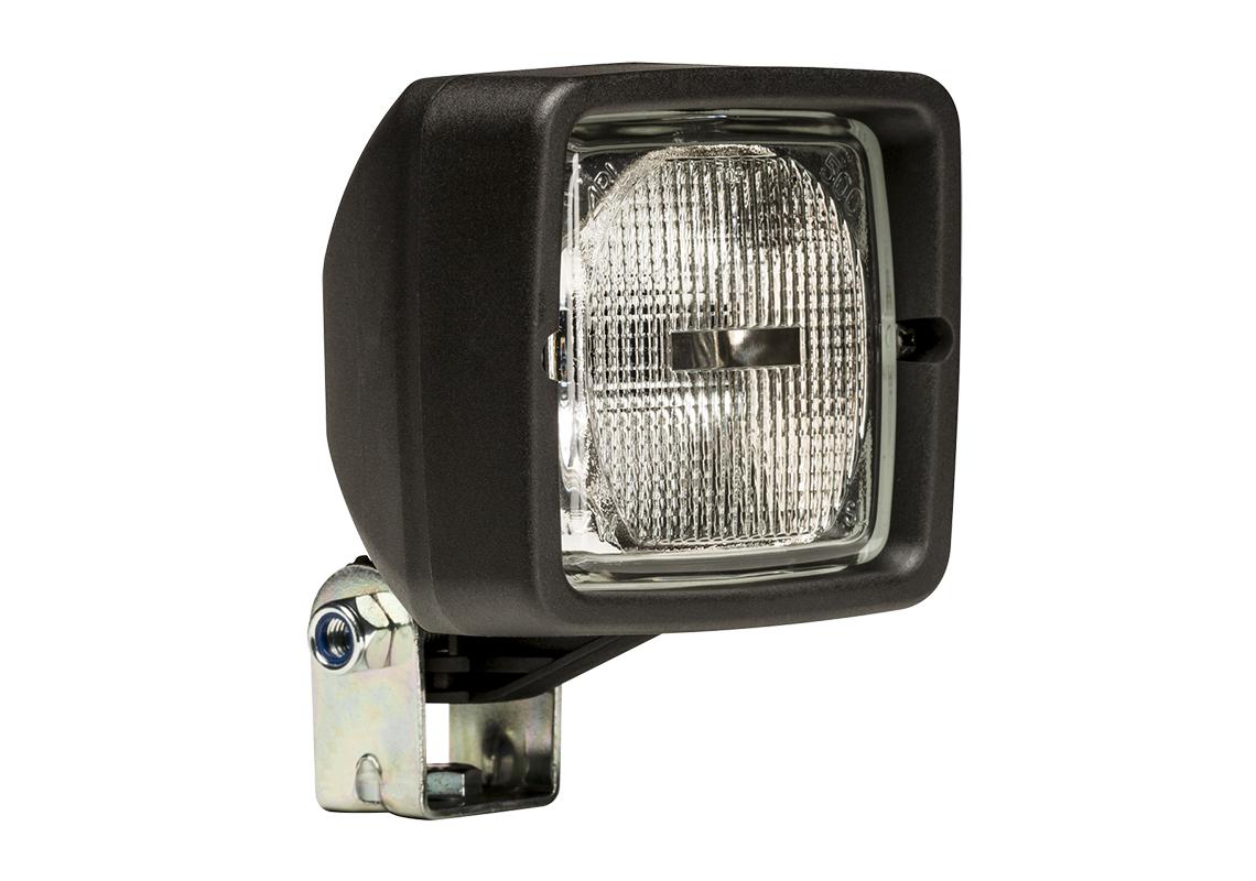 Phare De Travail Halogène H3 Avec Interrupteur - 12V/24V, IP66 - Pour Camion, Tracteur, Engin De Chantier - Dimensions 100x100x91 Mm