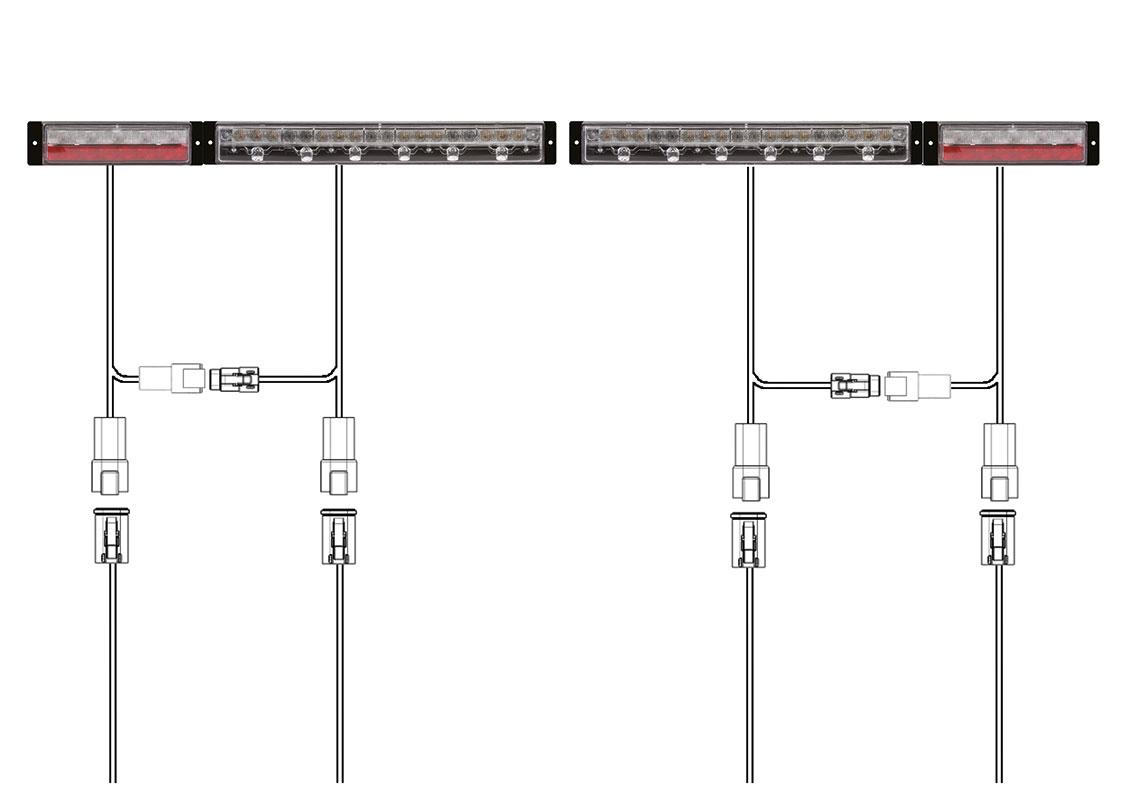 Kit LED + Left/Right with front fixation and wiring - Vignal| Vignal Group