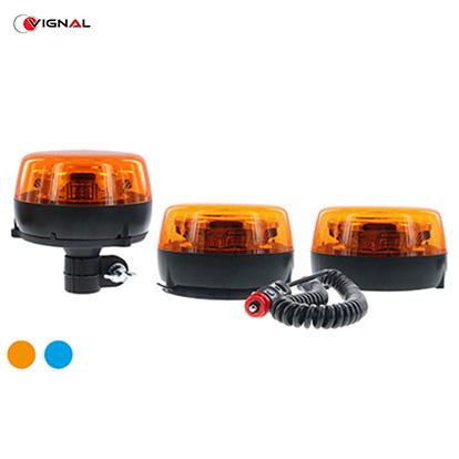 Blitzlicht LED orange 9/30vV Spiralkabel mit Zigarettenanschluss