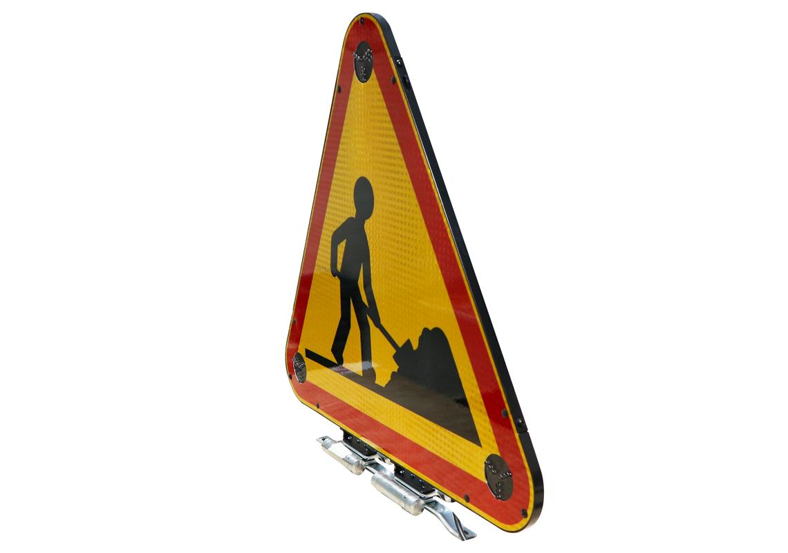 Triangle triflash led feu de chantier 500 mm classe I 12 / 24 V