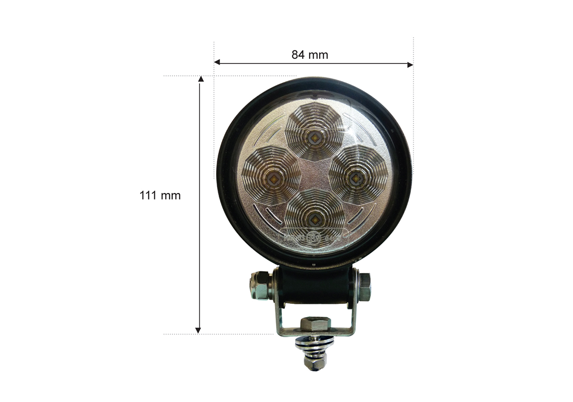 LED Arbeitsscheinwerfer CARBONLUX rund Durchmesser 120mm - Kabel - Vignal