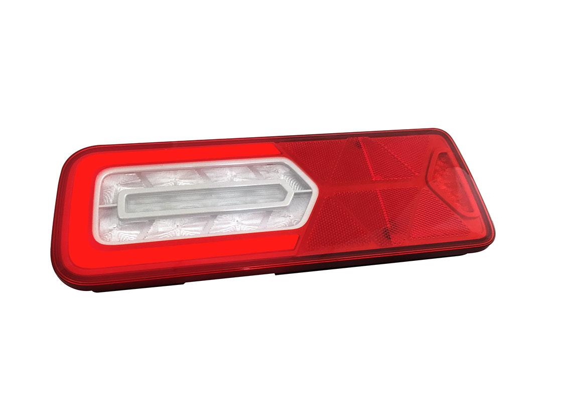 Rear lamp LED GLOWING Left 24V, additional conns, reflector  
