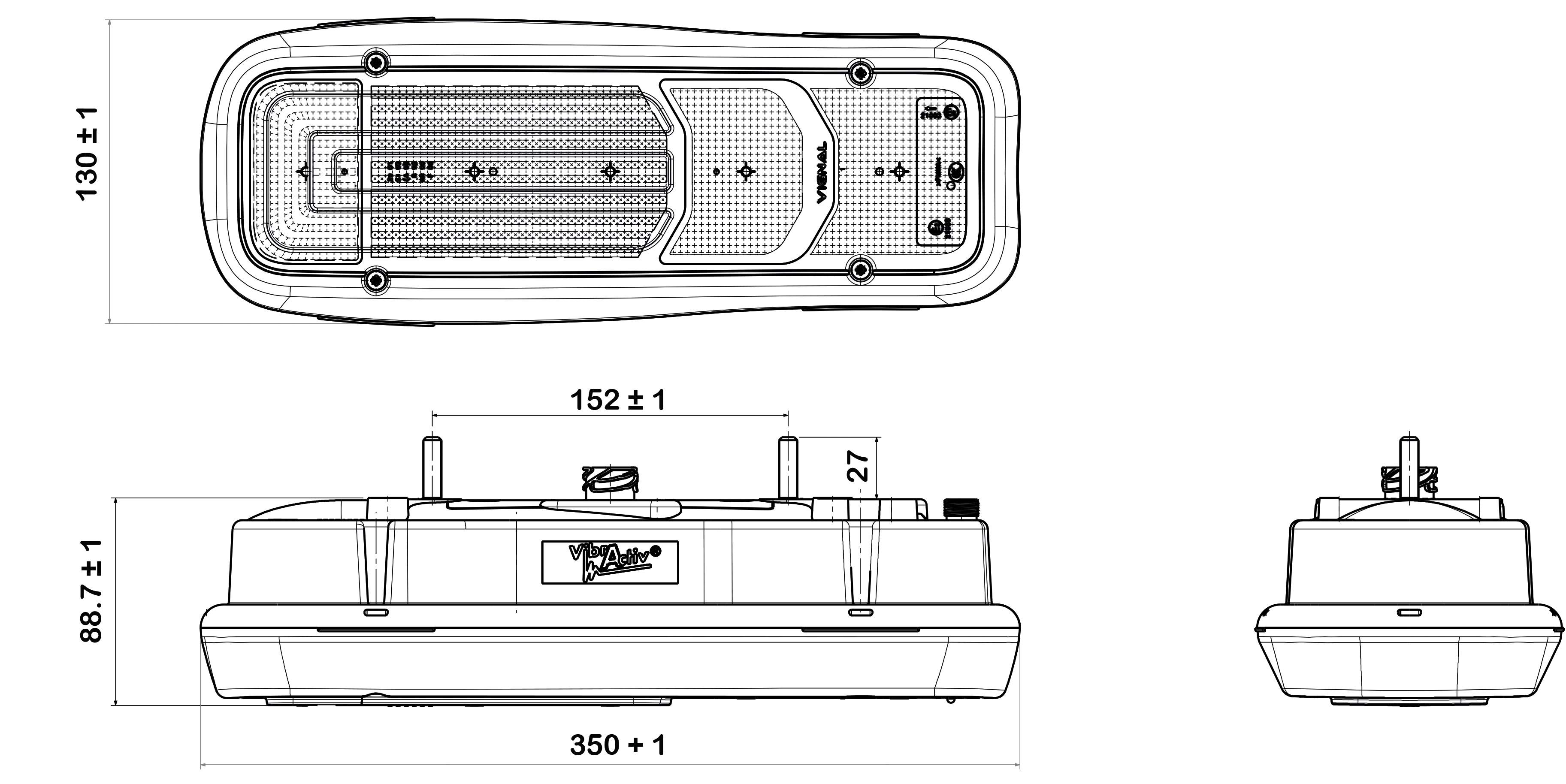 Bowers Rear Left Tail Light Lamp For Iveco Daily Tipper 1996-2006 – Euro Spec, OE 9991145