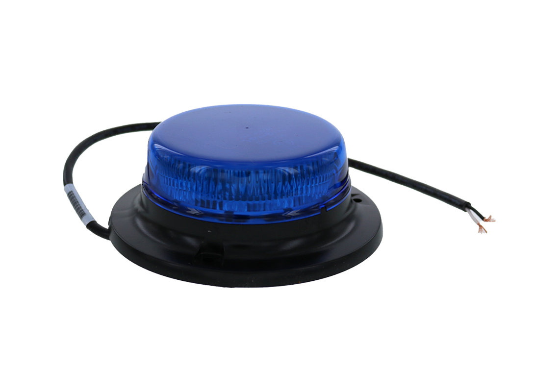ATLASSINO 3-point blue LED rotating beacon with central cable outlet