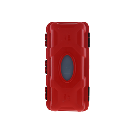 Fire extinguisher box 6Kg Black bottom - Red/Transparent lid Nylon belt